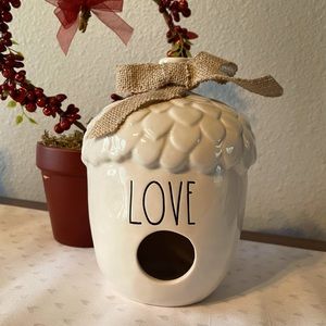 Rae Dunn acorn birdhouse love